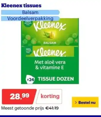 Bol.com Kleenex tissues Balsam aanbieding