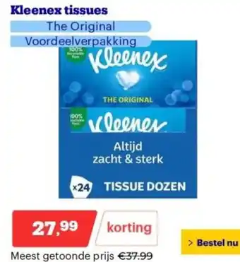 Bol.com Kleenex tissues aanbieding