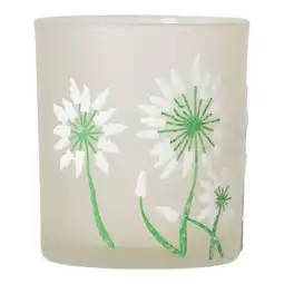 Van Cranenbroek Theelichthouder glas bloem wit 8cm aanbieding