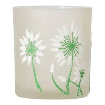 Van Cranenbroek Theelichthouder glas bloem wit 8cm aanbieding