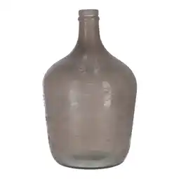 Van Cranenbroek Vaas fles glas grijs 30x18cm aanbieding