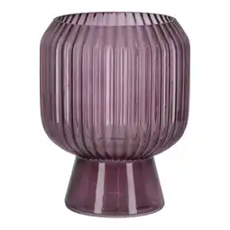 Van Cranenbroek Vaas glas 19cm roze 2ass aanbieding