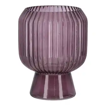 Van Cranenbroek Vaas glas 19cm roze 2ass aanbieding