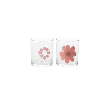 Van Cranenbroek Theelichtouder glas bloem roze 8cm aanbieding