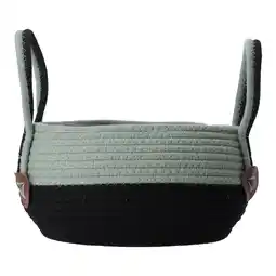 Van Cranenbroek Mand Vertain 27cm groen/zwart aanbieding