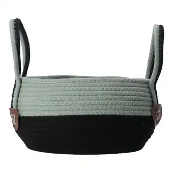 Van Cranenbroek Mand Vertain 27cm groen/zwart aanbieding