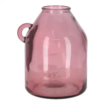 Van Cranenbroek Vaas glas 21x25cm roze nc aanbieding