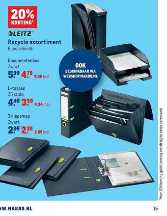 Makro Recycle assortiment aanbieding