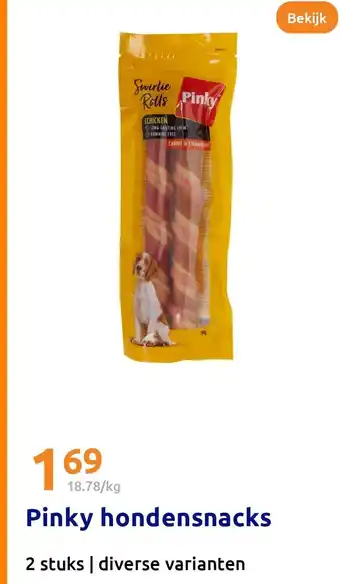 Action Pinky hondensnacks aanbieding