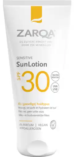 De Online Drogist Zarqa SunLotion SPF30 Sensitive aanbieding