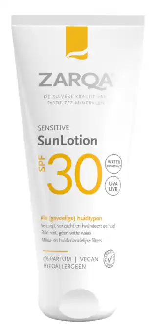 De Online Drogist Zarqa SunLotion SPF30 Sensitive aanbieding