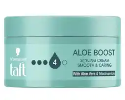 De Online Drogist Schwarzkopf Taft Aloe Boost Smooth & Caring Styling Cream aanbieding