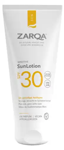 De Online Drogist Zarqa Sensitive SunLotion SPF30 aanbieding