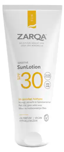 De Online Drogist Zarqa Sensitive SunLotion SPF30 aanbieding