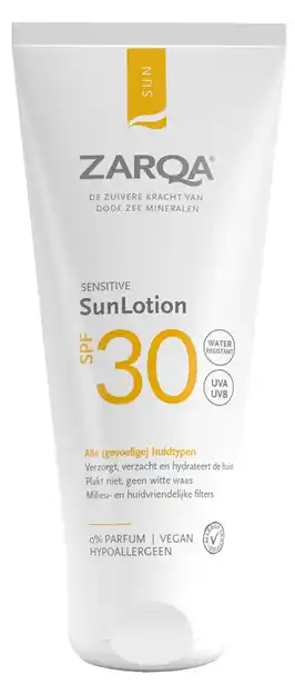 De Online Drogist Zarqa Sensitive SunLotion SPF30 aanbieding
