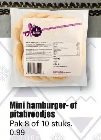 Dirk Mini hamburger- of pitabroodjes 8/10st aanbieding