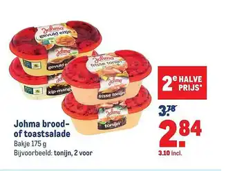 Makro Johma brood-of toastsalade 175g aanbieding