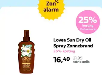 Plein.nl Lovea Sun Dry Oil Spray Zonnebrand aanbieding
