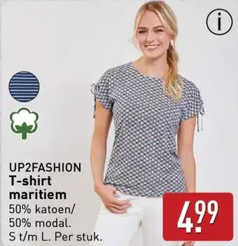 ALDI UP2FASHION T-shirt maritiem aanbieding