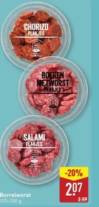 ALDI Borrelworst aanbieding