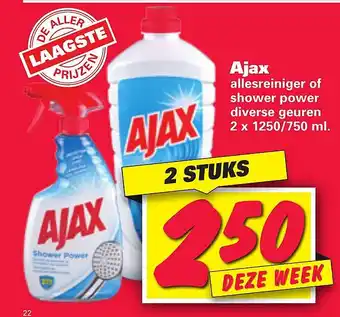 Nettorama Ajax 2x1250/750 ml aanbieding