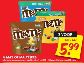 Dekamarkt M&m's of maltesers aanbieding