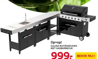 Praxis Tuincentrum Culina buitenkeuken met gasbarbecue aanbieding