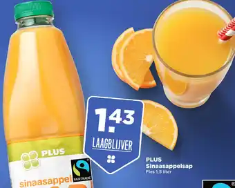 PLUS Sinaasappelsap 1,5 liter aanbieding