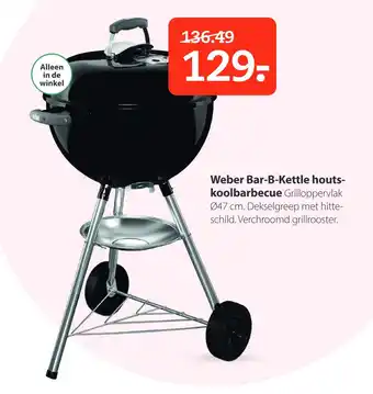 Pets Place Weber bar-b-kettle houtskoolbarbecue aanbieding