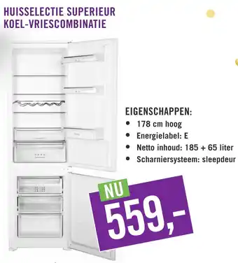 Keukendepot Huisselectie superieur koel-vriescombinatie aanbieding