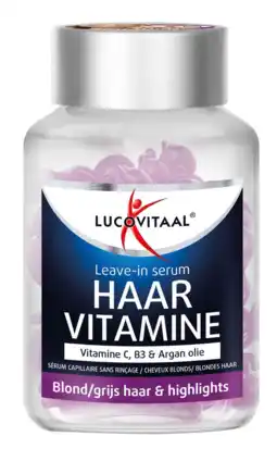 De Online Drogist Lucovitaal Haarvitamine Leave-in Serum Blond/Grijs Haar & Highlights Capsules aanbieding