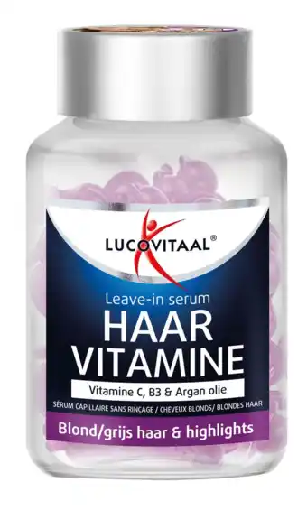 De Online Drogist Lucovitaal Haarvitamine Leave-in Serum Blond/Grijs Haar & Highlights Capsules aanbieding