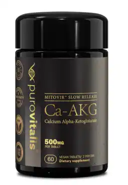 De Online Drogist Purovitalis Ca-AKG Calcium Alpha-Ketoglutarate Tabletten aanbieding
