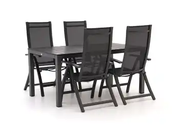 Kees Smit Bellagio Trappeto/Fidenza 160cm dining tuinset 5-delig aanbieding