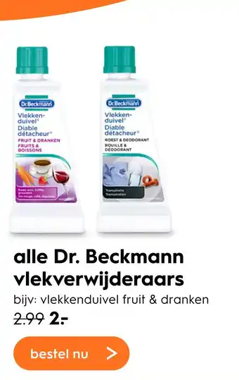 Blokker Alle Dr. Beckmann vlekverwijderaars aanbieding