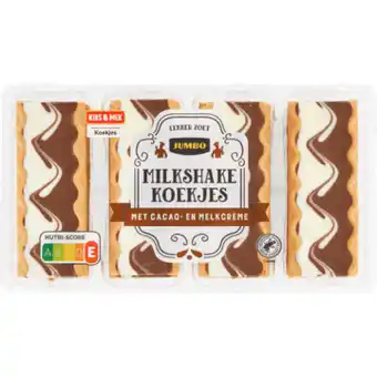 Jumbo Jumbo Milkshake Koekjes met Cacao- en Melkcrème 200g aanbieding