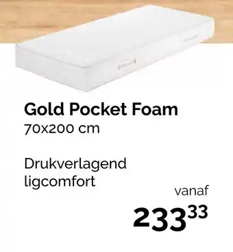 Beter Bed Gold pocket foam 70x200 cm aanbieding