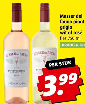 Boni Messer del fauno pinot grigio wit of rosé aanbieding