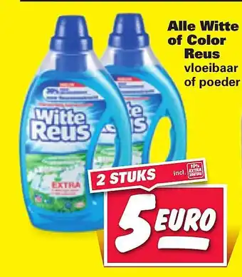 Nettorama Alle Witte of color reus aanbieding