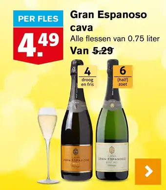 Hoogvliet Gran Espanoso cava aanbieding