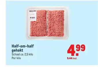 Makro Half-om-half gehakt 2.5kilo aanbieding