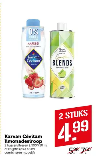 Coop Karvan cévitam limonadesiroop 750ml aanbieding