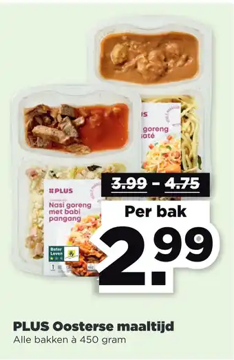 PLUS Oosterse maaltijd 450gram aanbieding