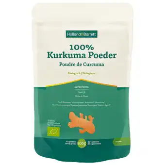 Holland & Barrett Holland & Barrett 100% Kurkuma Poeder Biologisch - 100 gram aanbieding
