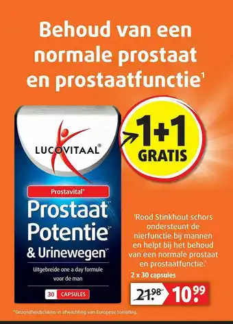 Lucovitaal Lucovitaal Prostaat Potentie & Urinewegen 1+1 Gratis aanbieding