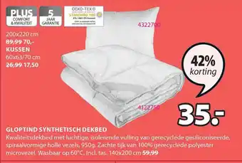 Jysk Gloptind Synthetisch Dekbed aanbieding