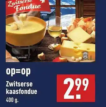 ALDI Zwitserse Kaasfondue aanbieding