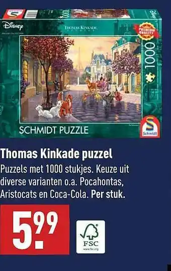 ALDI Thomas Kinkade Puzzel aanbieding