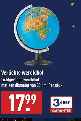 ALDI Verlichte Wereldbol aanbieding