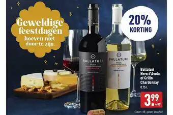 ALDI Ballaturi Nero D'Avola Of Grillo Chardonnay 20% Korting aanbieding